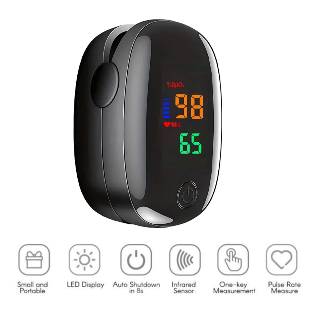 Miniatura 2 de Oximetro de pulso monitor SpO2 sin curva